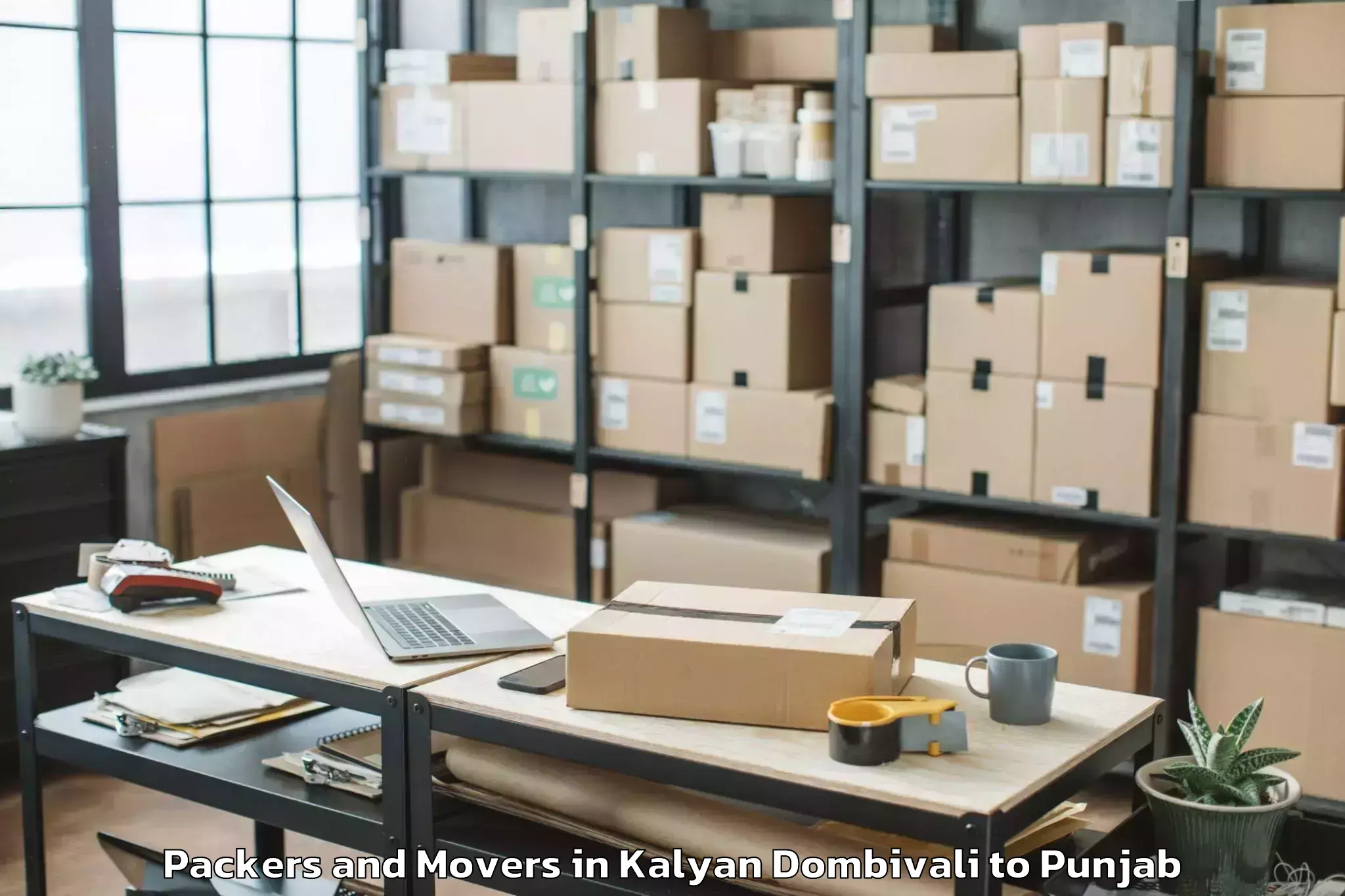 Affordable Kalyan Dombivali to Dasuya Packers And Movers